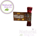 Beef Liver Wonder Bar natural dog chew with 'Natural Dog Co.' branding on a white background
