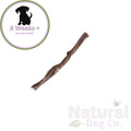 Dog chew stick with 'Natural Dog Co.' branding and a recommended age indicator on a white background.