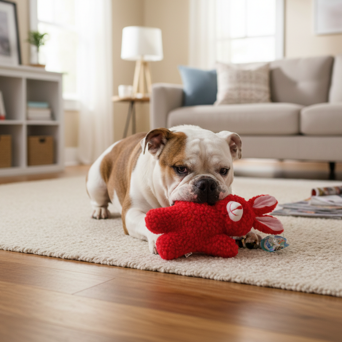 Plush Rabbit Dog Toy